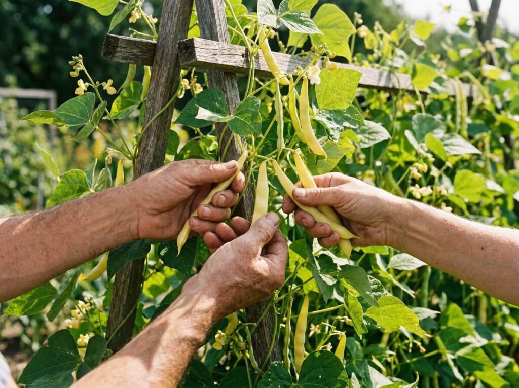 Der Bohnenstrauch 'Neckargold' - der goldene Kletterer, der nicht aufhört im Sommer