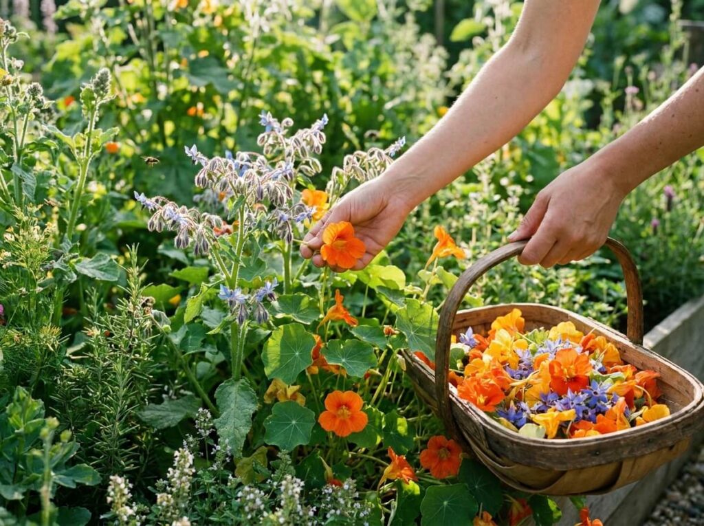 Fleurs comestibles d'été - cueillir au bon moment, servir tant qu'elles vivent encore